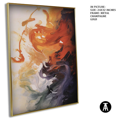 Artwork in Light Brown Frame