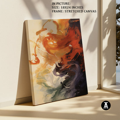 Artwork in Natural Wood Frame