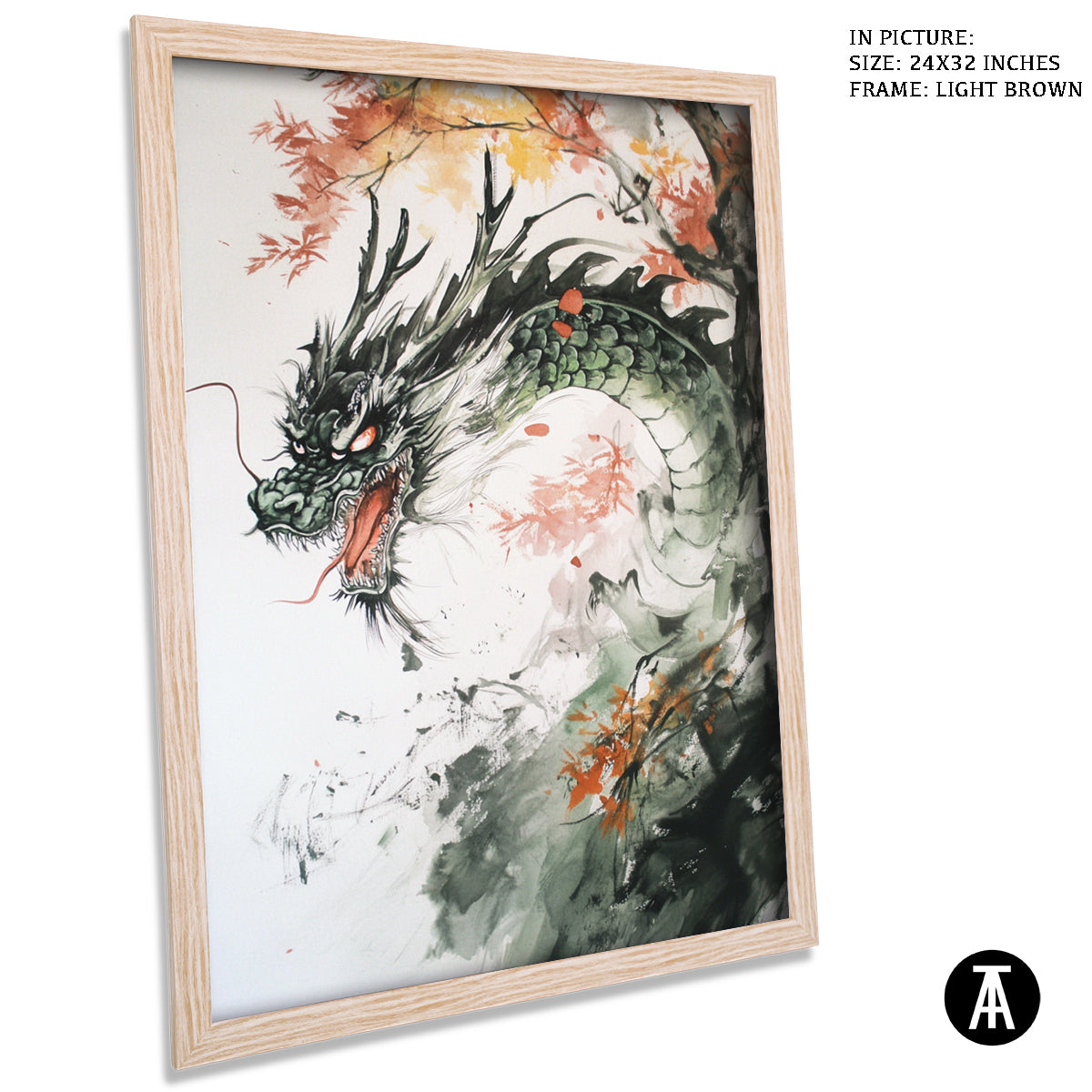Artwork in Dark Brown Frame