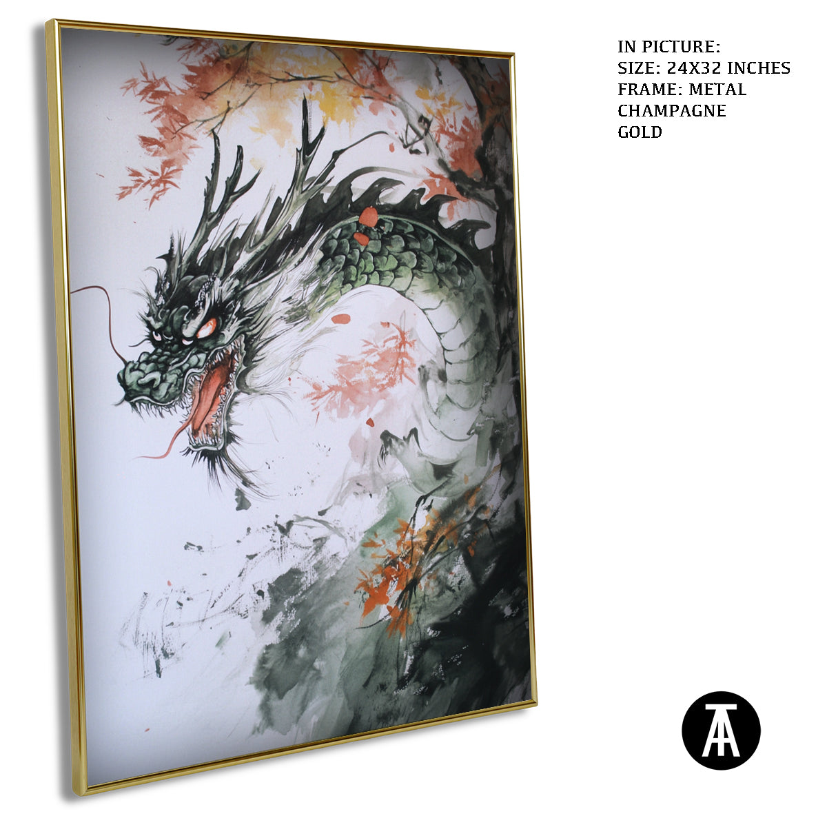 Artwork in Light Brown Frame