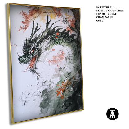Artwork in Light Brown Frame