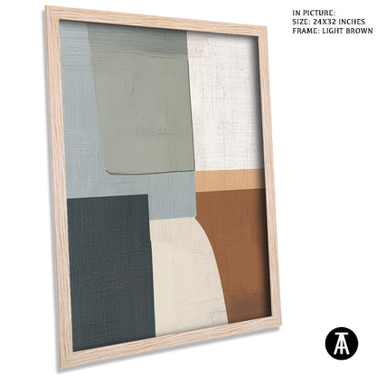 Sample Artwork in Light Brown Frame