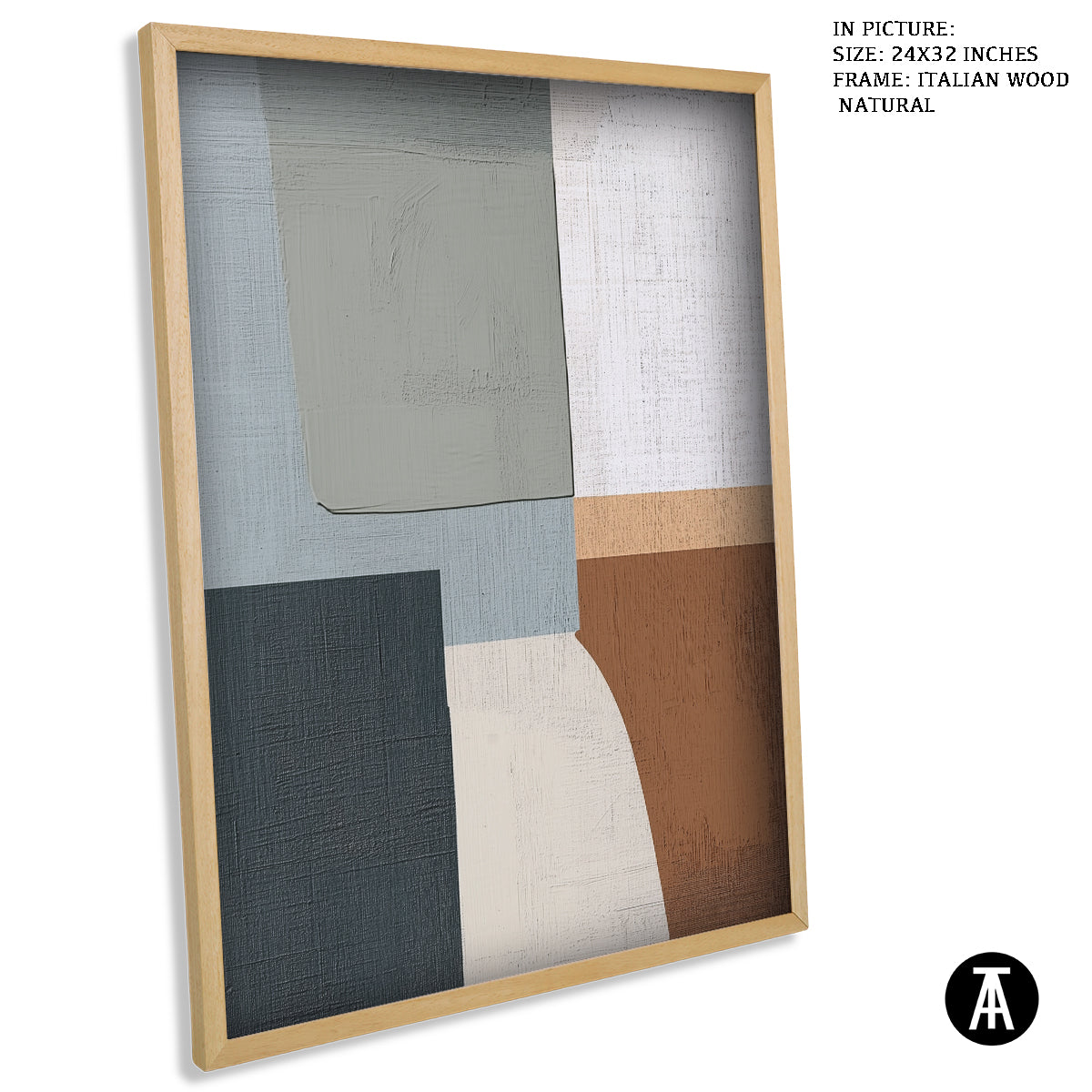 Sample Artwork in Italian Wood Framing Natural