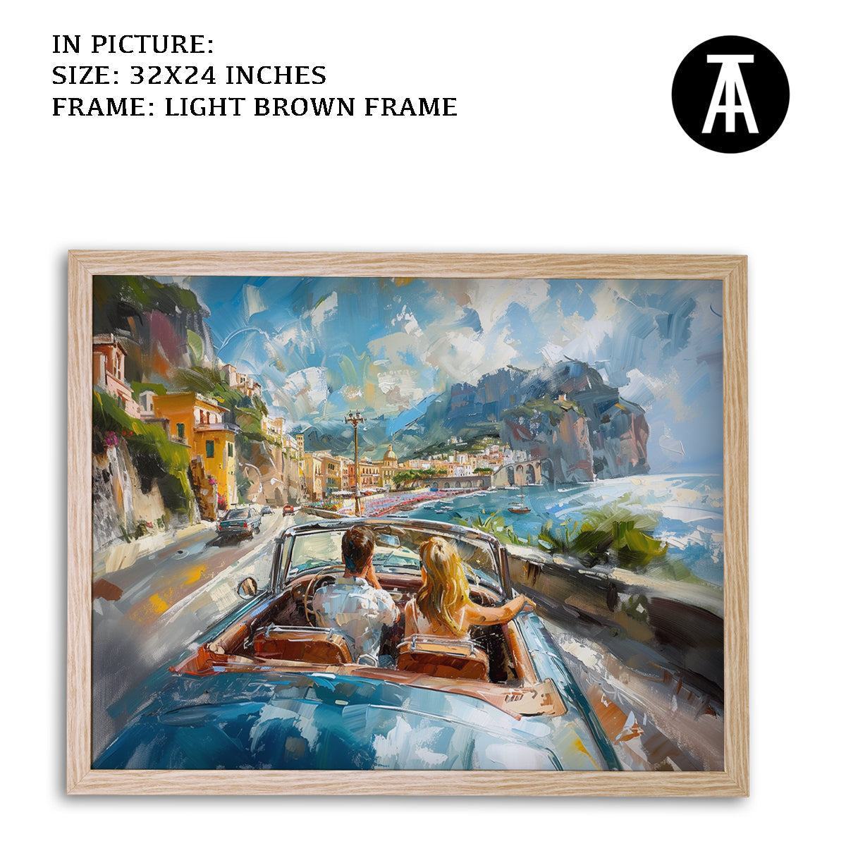 Artwork in Dark Brown Frame