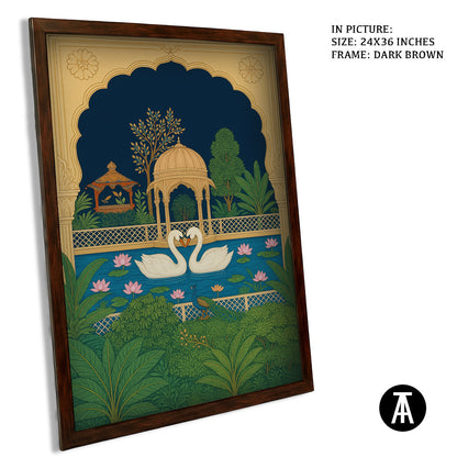 Artwork in Dark Brown Frame