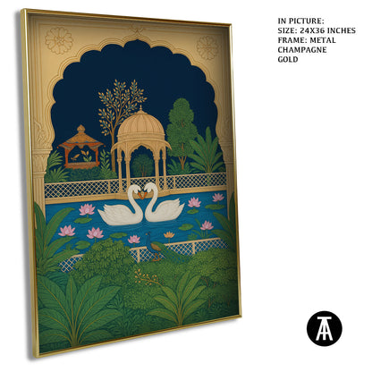 Artwork in Metal Champagne Gold Frame