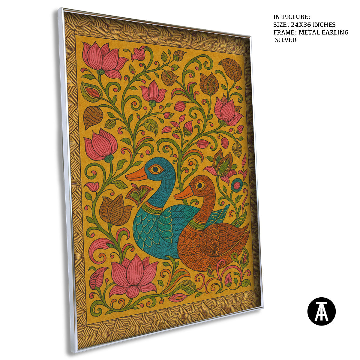 Artwork in Metal Earling Silver Frame