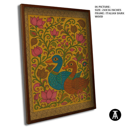 Artwork in Dark Wood Frame