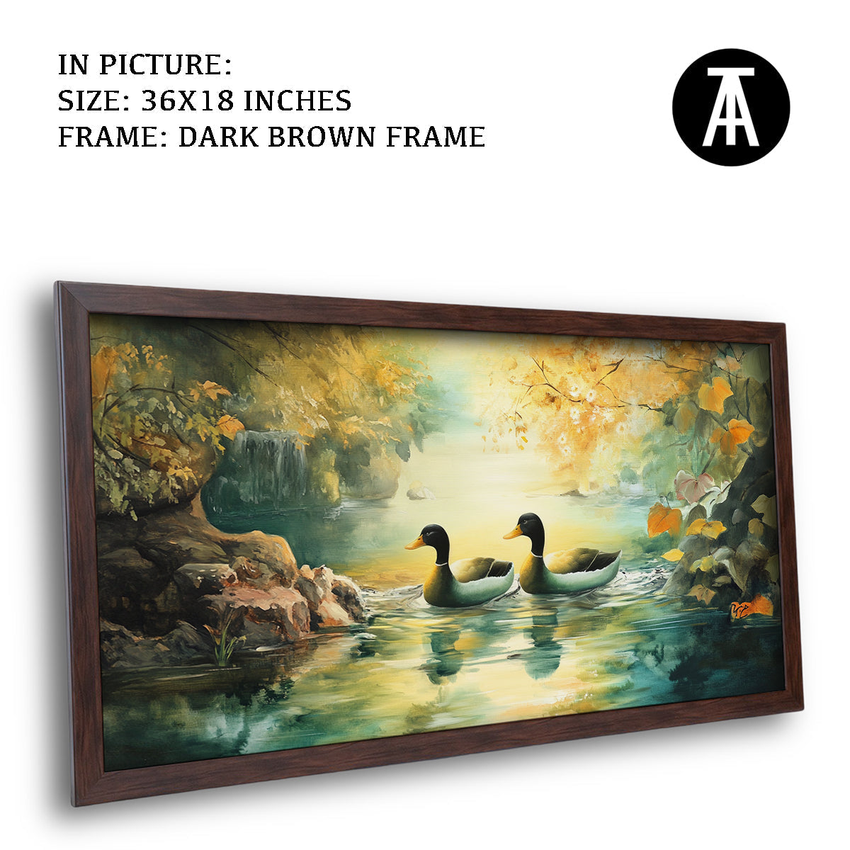 Artwork in Metal Champagne Gold Frame