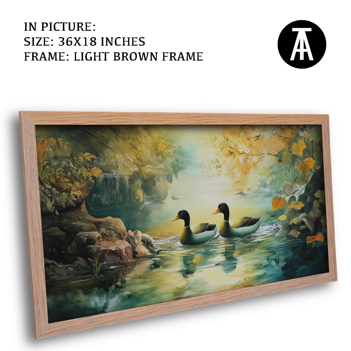 Artwork in Dark Brown Frame