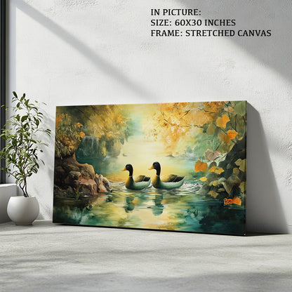 Artwork in Natural Wood Frame