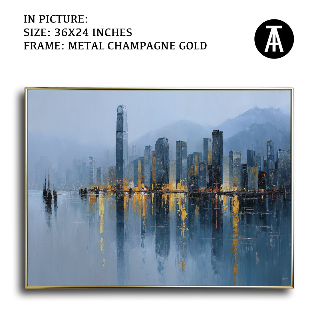 Artwork in Dark Brown Frame