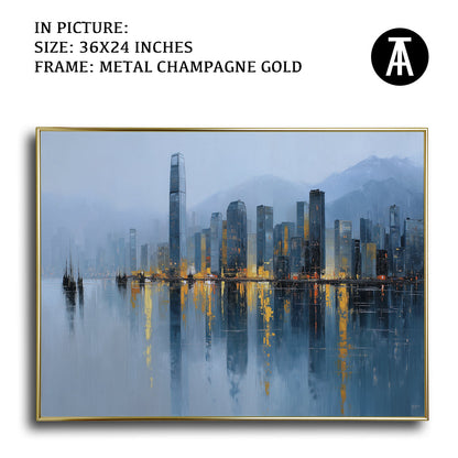 Artwork in Dark Brown Frame