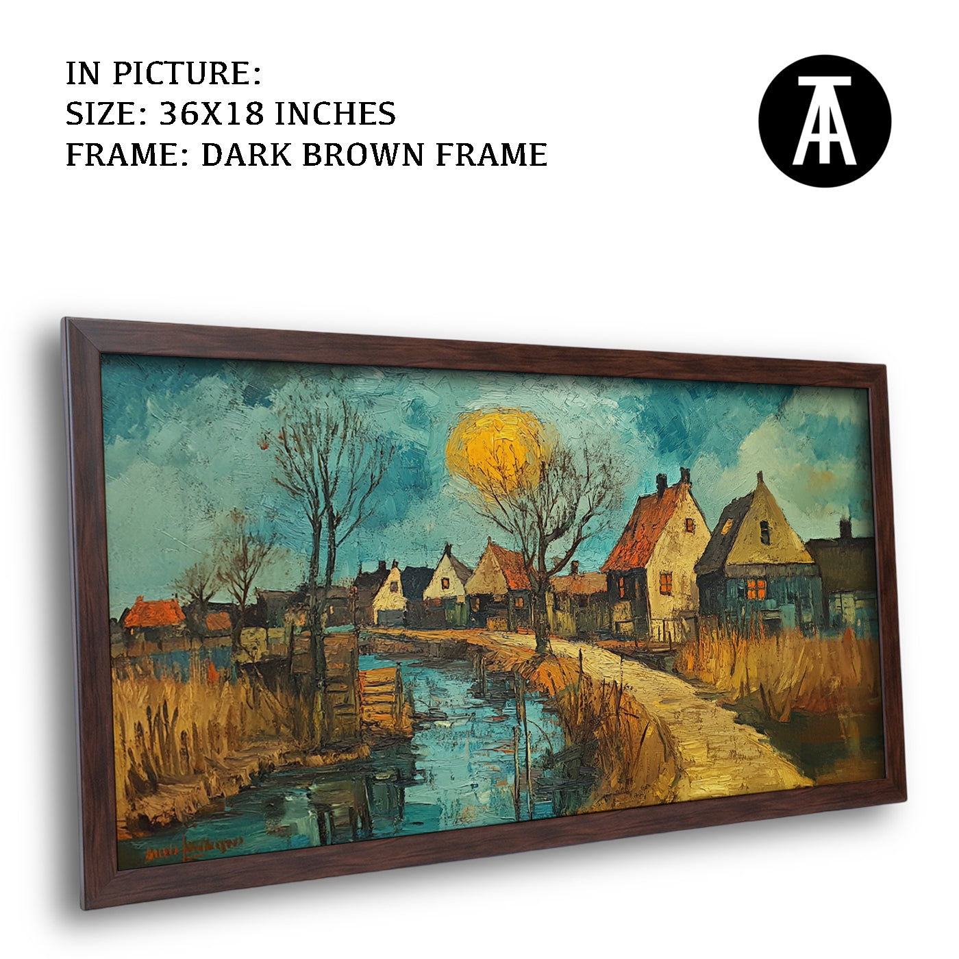 Artwork in Metal Champagne Gold Frame