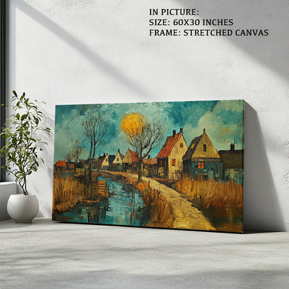 Artwork in Natural Wood Frame