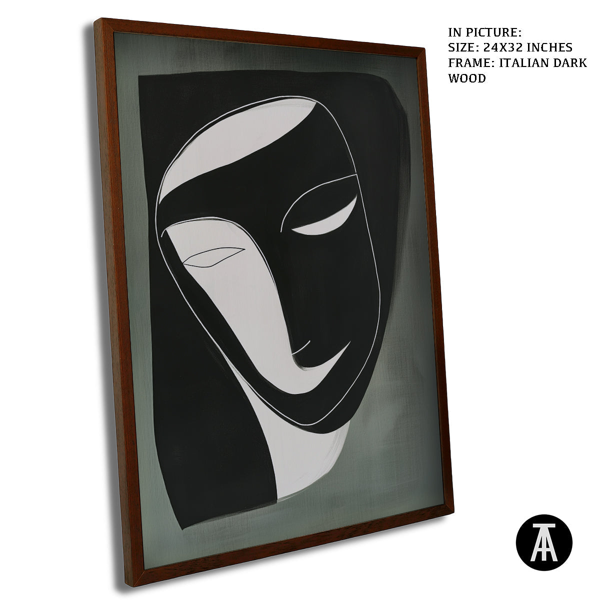 Sample Artwork in Italian Wood Framing Dark