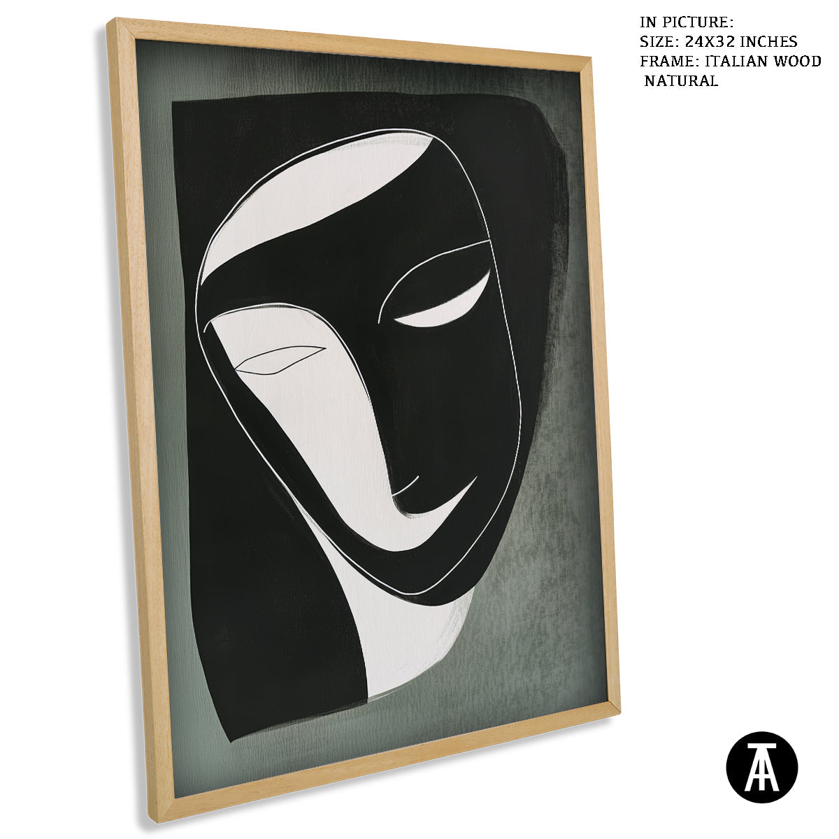 Sample Artwork in Italian Wood Framing Natural
