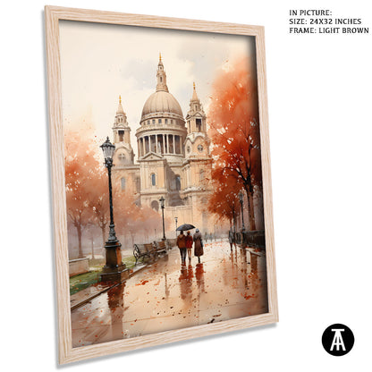 Sample Artwork in Light Brown Frame