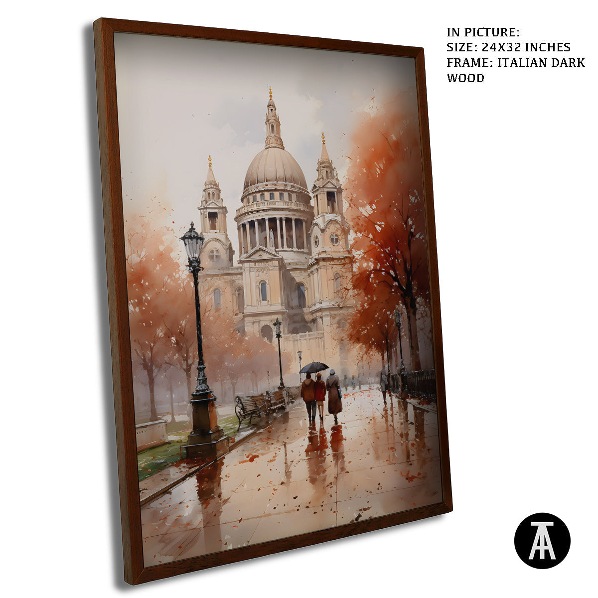 Sample Artwork in Italian Wood Framing Dark