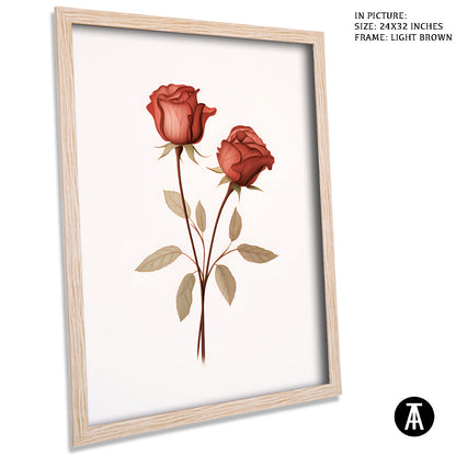 Sample Artwork in Light Brown Frame