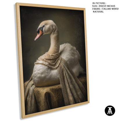 Artwork in Natural Wood Frame