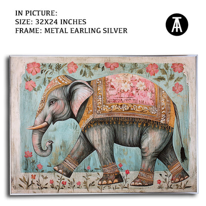 Artwork in Metal Champagne Gold Frame