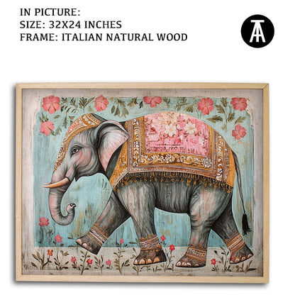 Artwork in Dark Brown Frame