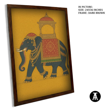 Artwork in Dark Brown Frame