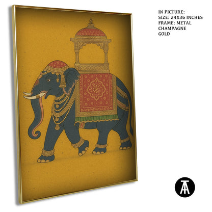 Artwork in Metal Champagne Gold Frame