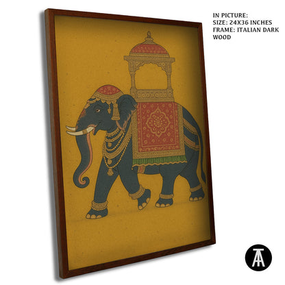 Artwork in Dark Wood Frame