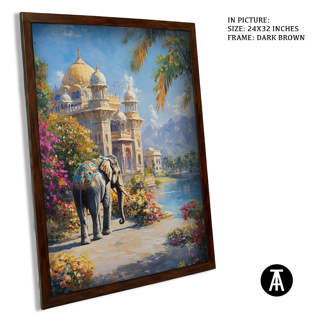 Artwork in Metal Champagne Gold Frame