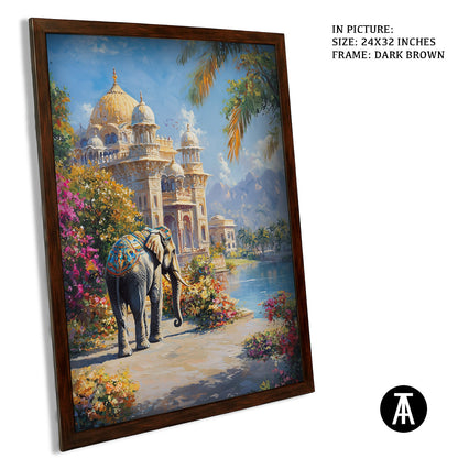 Artwork in Metal Champagne Gold Frame
