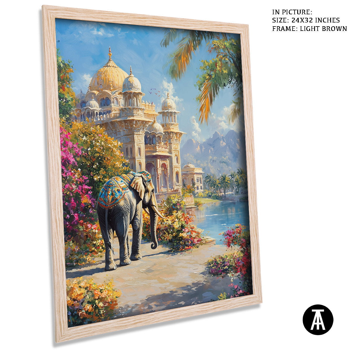 Artwork in Dark Brown Frame