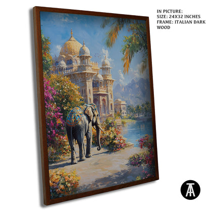 Artwork in Dark Wood Frame