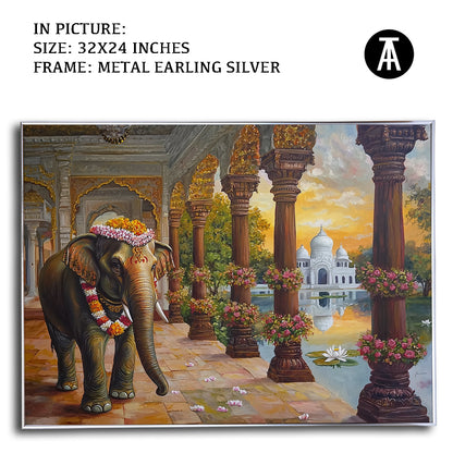 Artwork in Metal Champagne Gold Frame