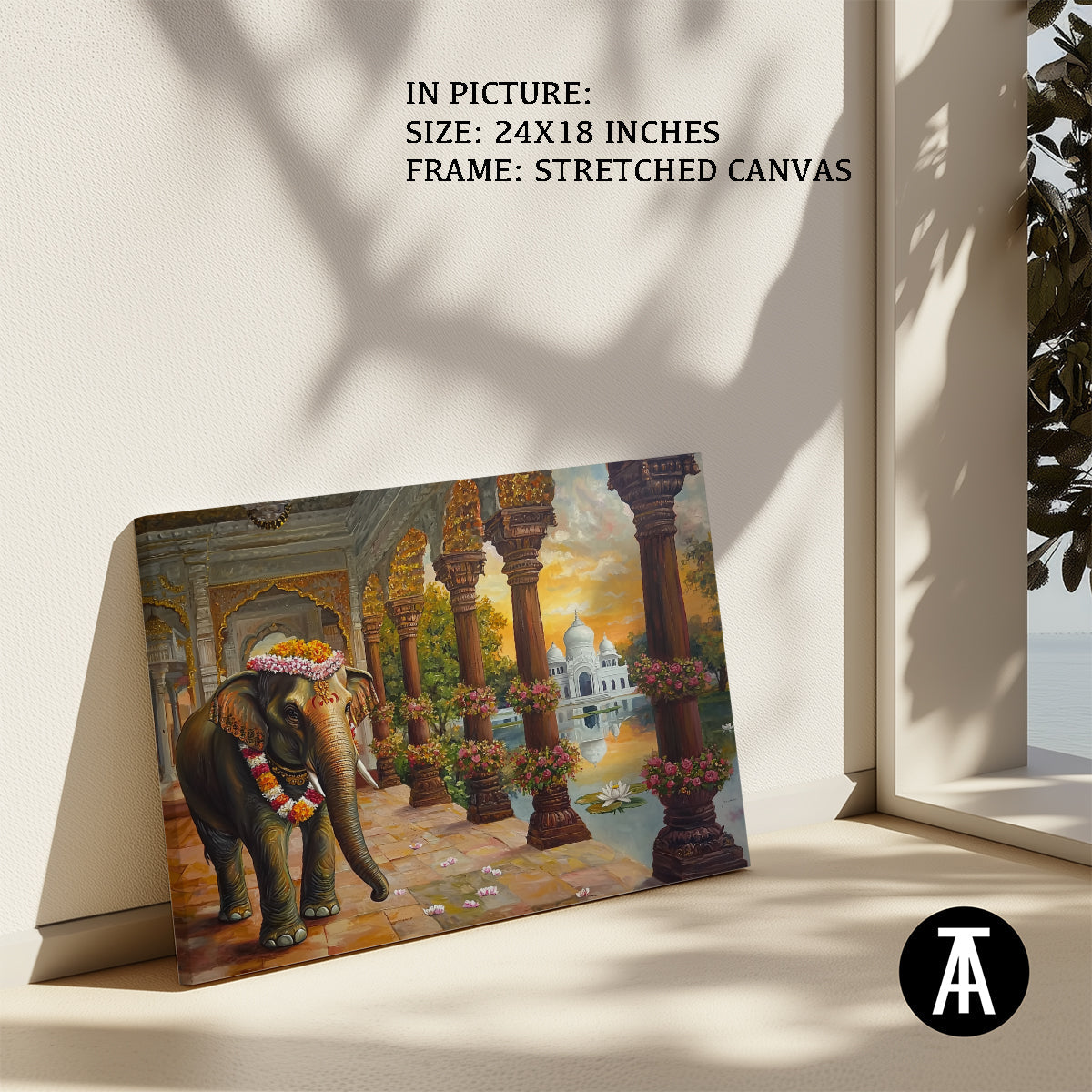 Artwork in Natural Wood Frame