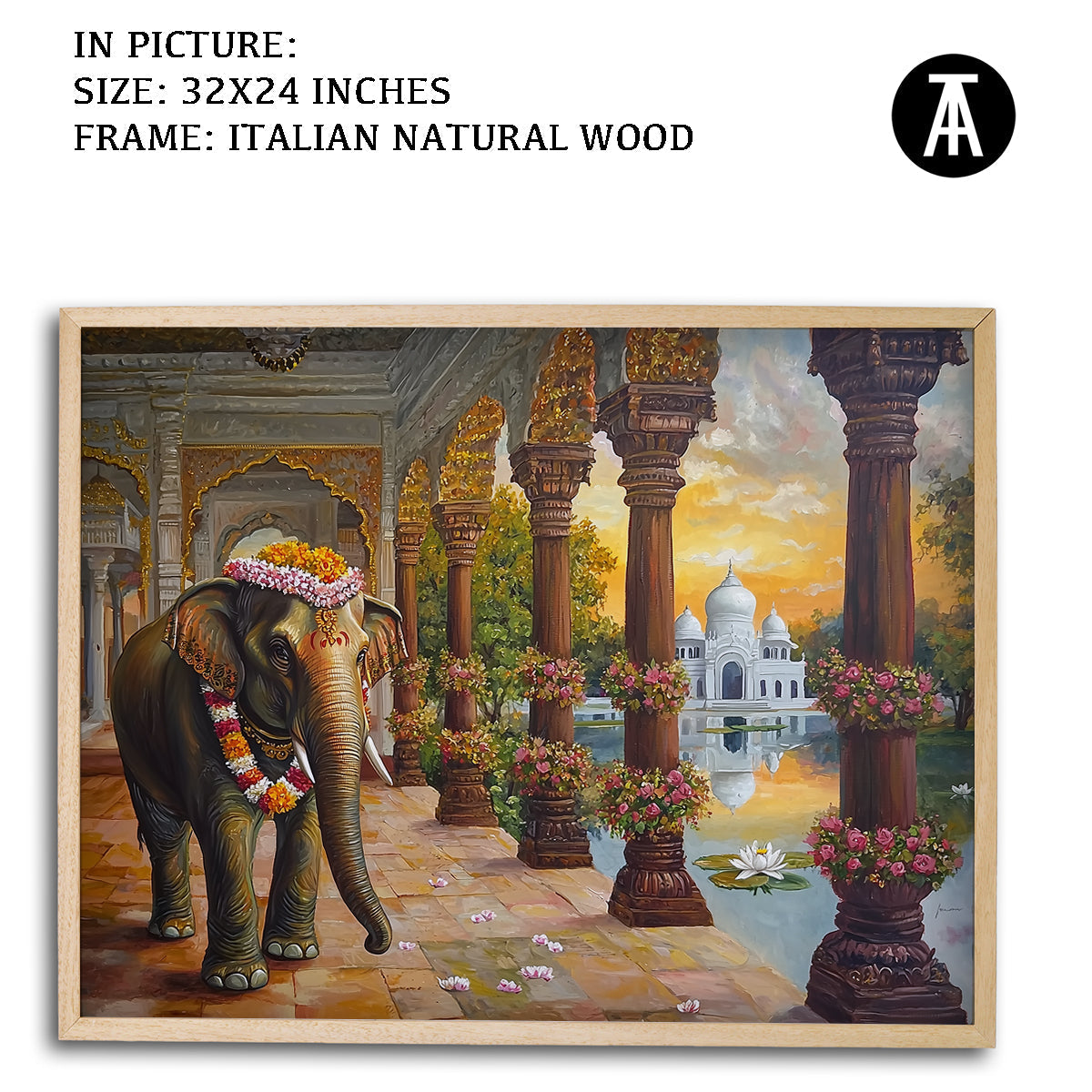 Artwork in Dark Brown Frame
