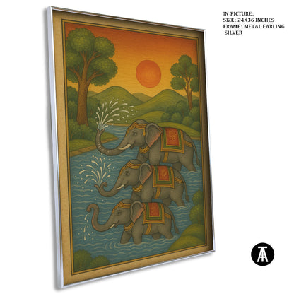 Artwork in Metal Earling Silver Frame