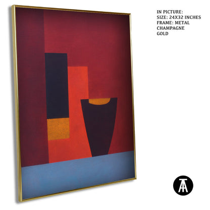 Artwork in Metal Champagne Gold Frame