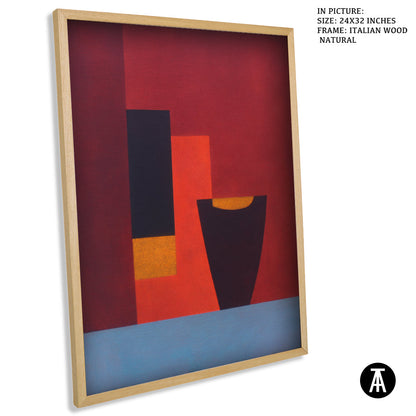 Artwork in Natural Wood Frame