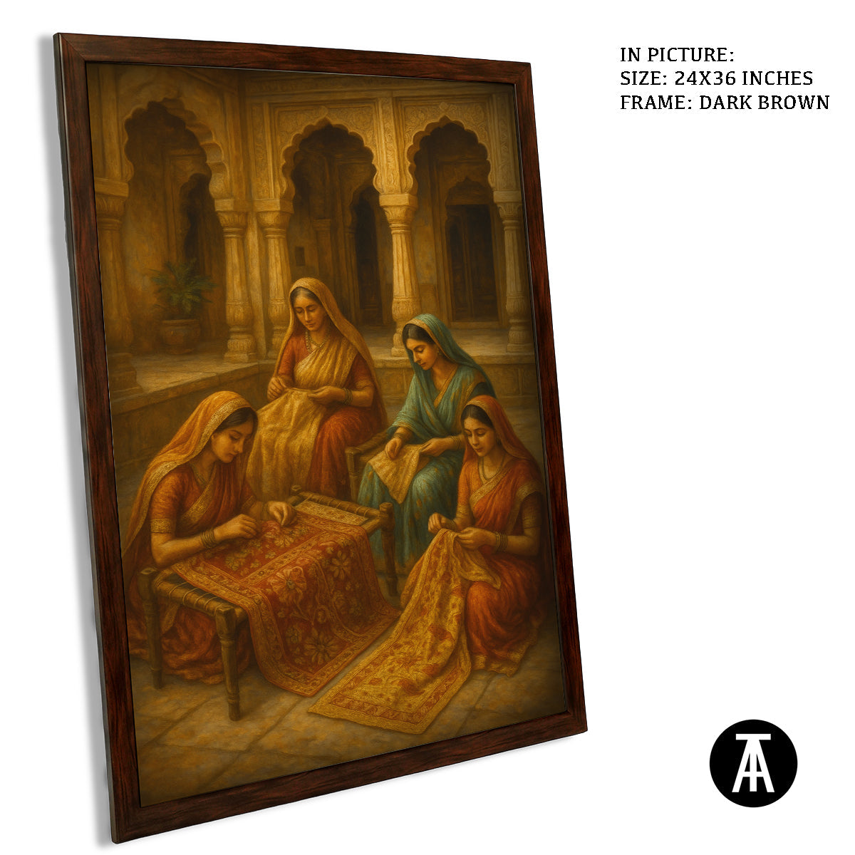 Artwork in Dark Brown Frame
