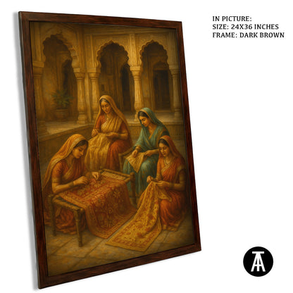 Artwork in Dark Brown Frame