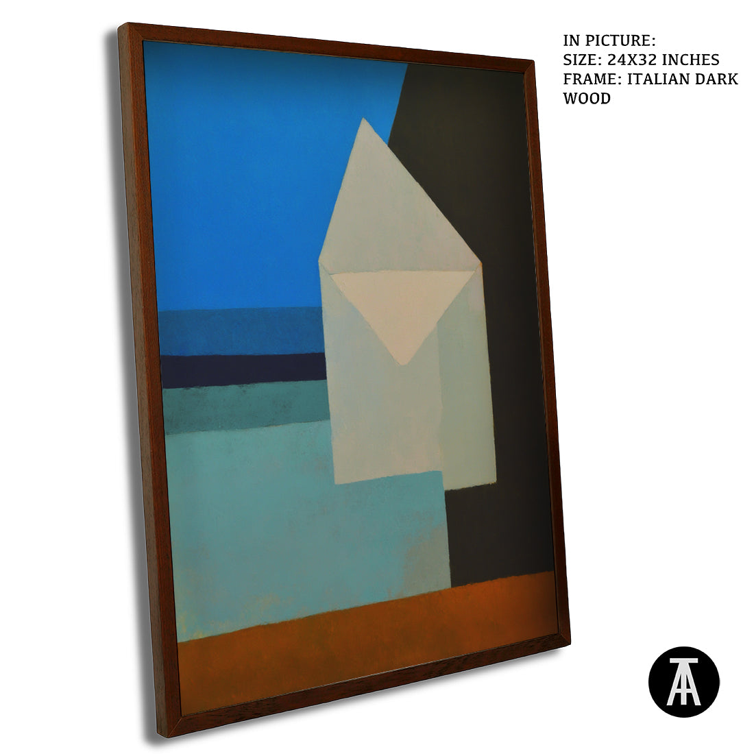 Artwork in Dark Wood Frame