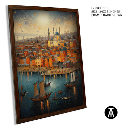 Artwork in Metal Champagne Gold Frame