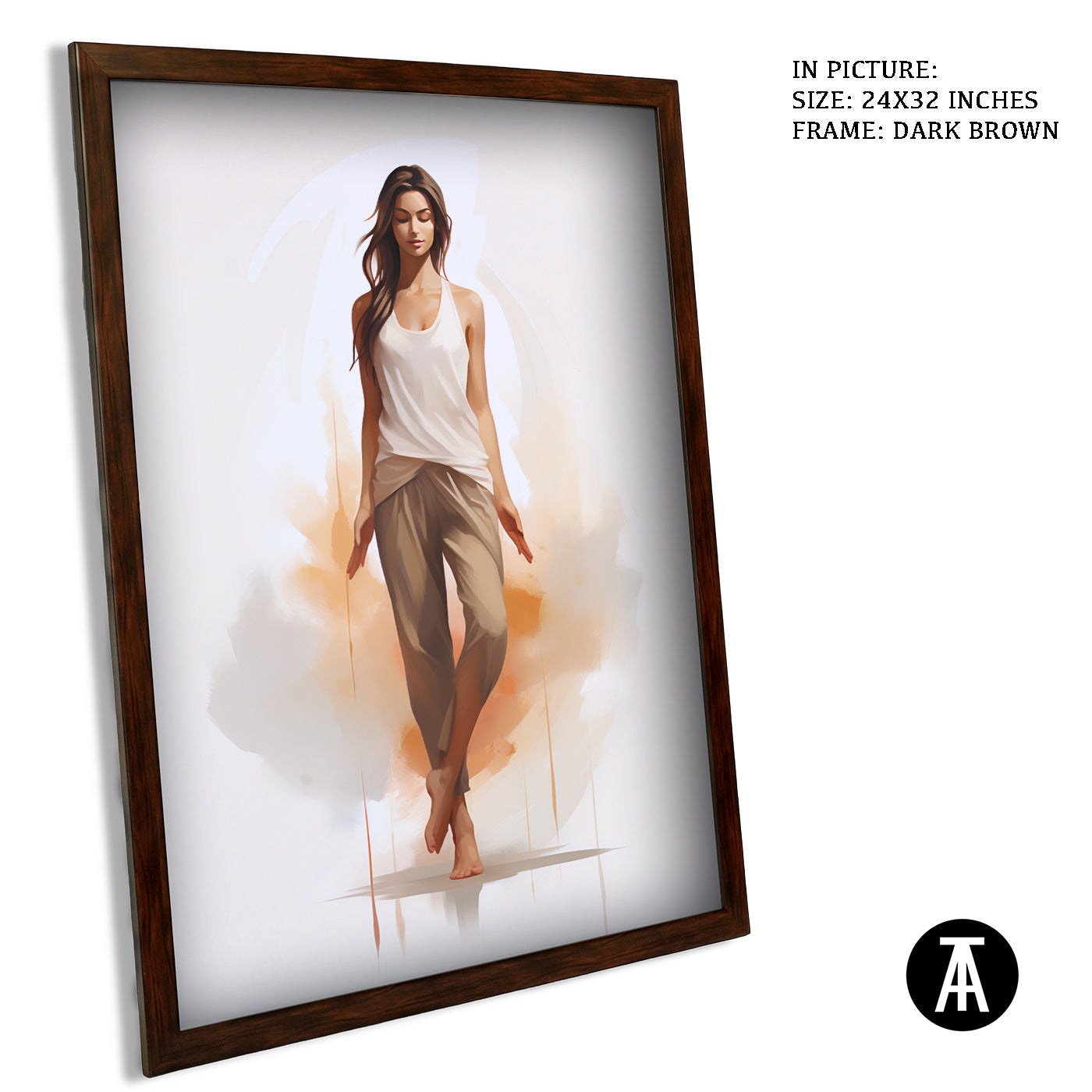 Artwork in Metal Champagne Gold Frame