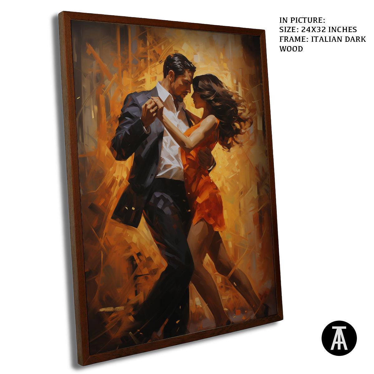 Sample Artwork in Italian Wood Framing Dark