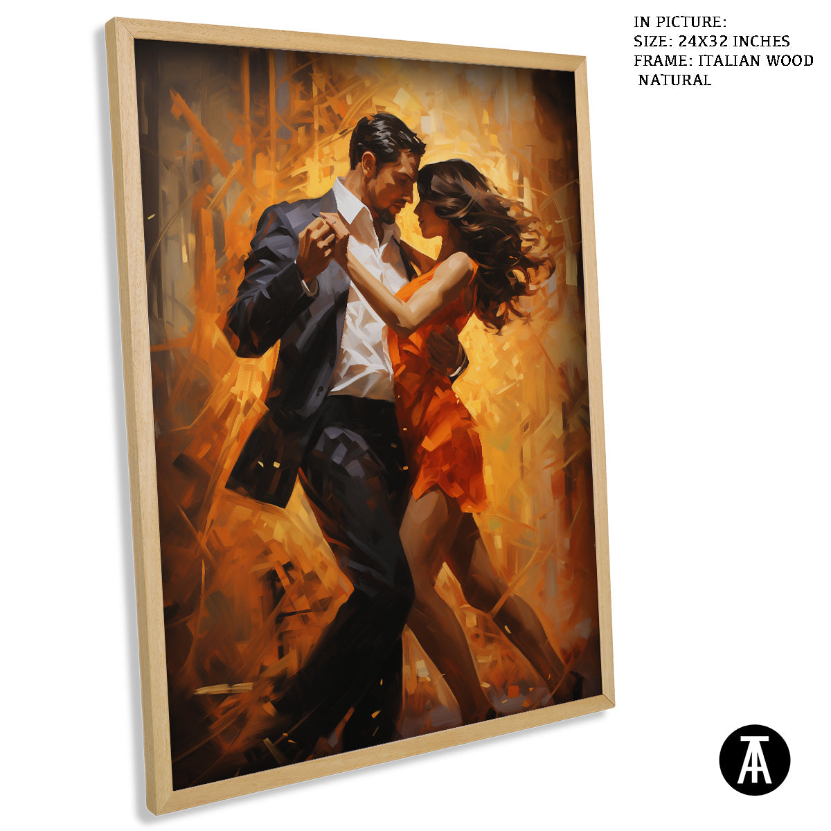 Sample Artwork in Italian Wood Framing Natural
