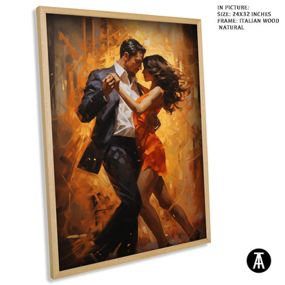 Sample Artwork in Italian Wood Framing Natural