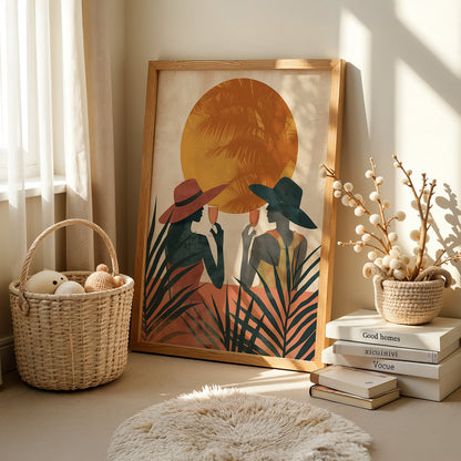 Boho Art Painting in a Lifestyle Setting