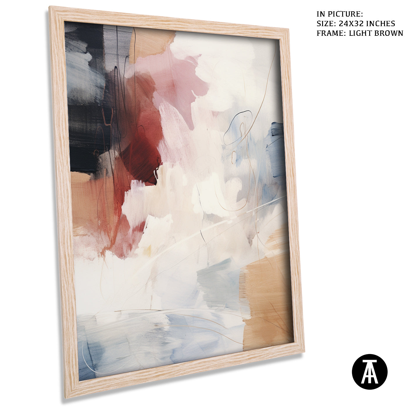 Artwork in Dark Brown Frame